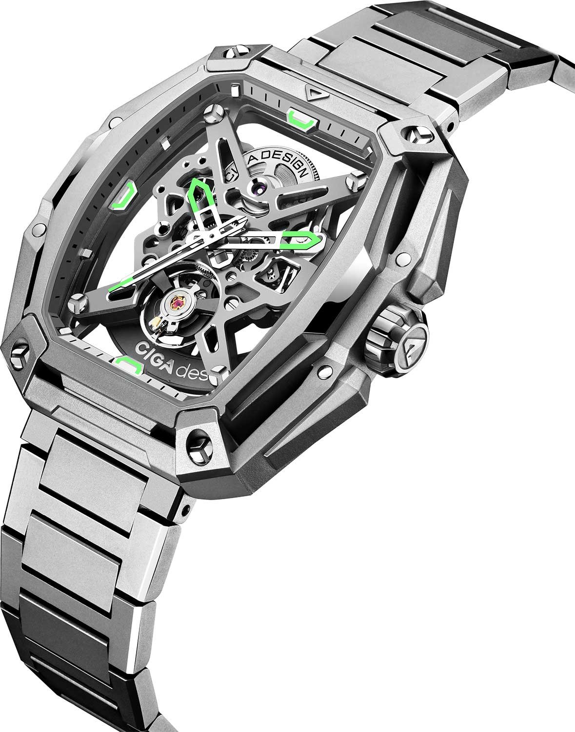 Reloj mecánico de pulsera CIGA Design Z035-SS01-W1S