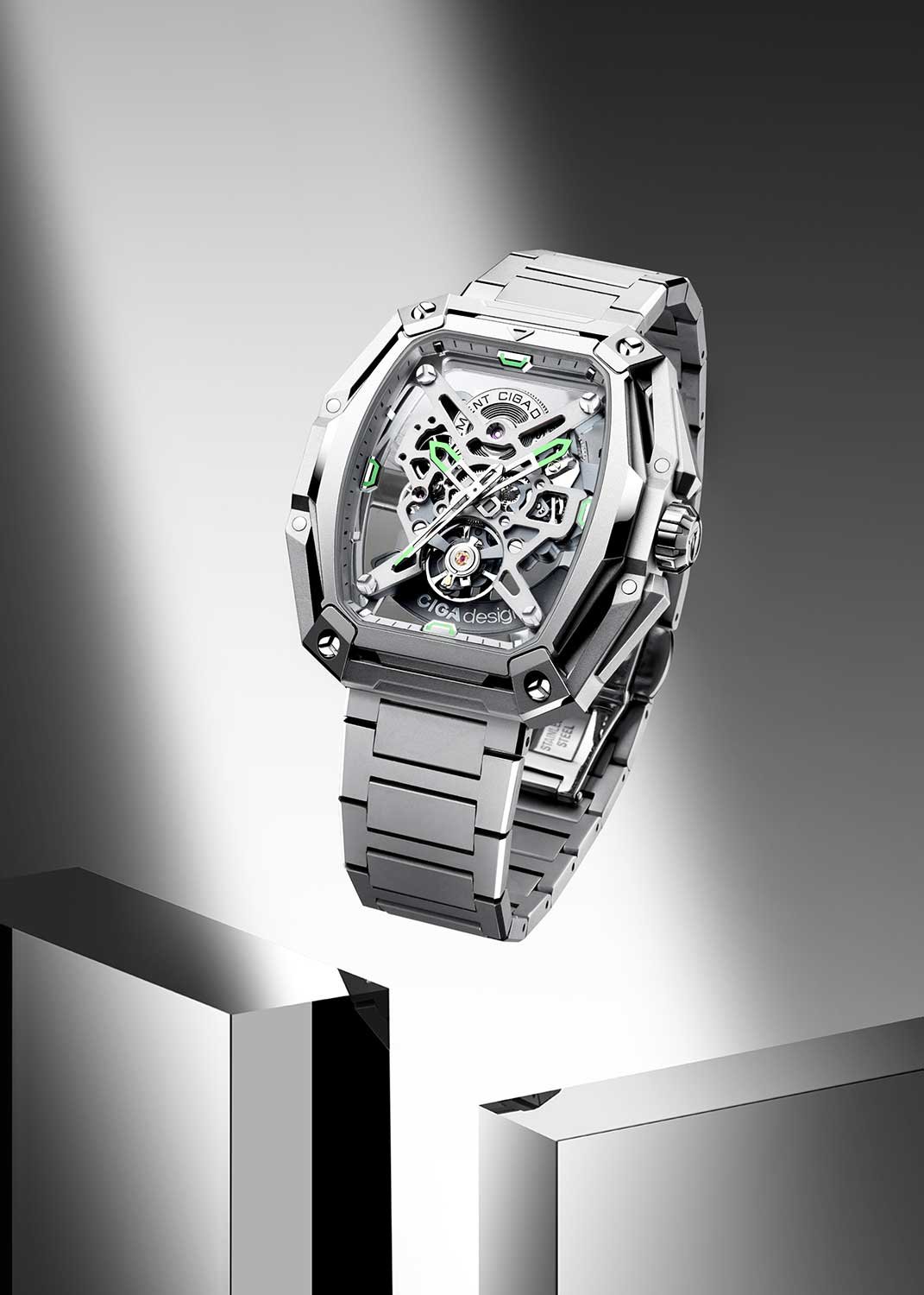 Reloj mecánico de pulsera CIGA Design Z035-SS01-W1S